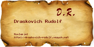 Draskovich Rudolf névjegykártya