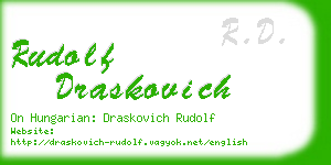 rudolf draskovich business card